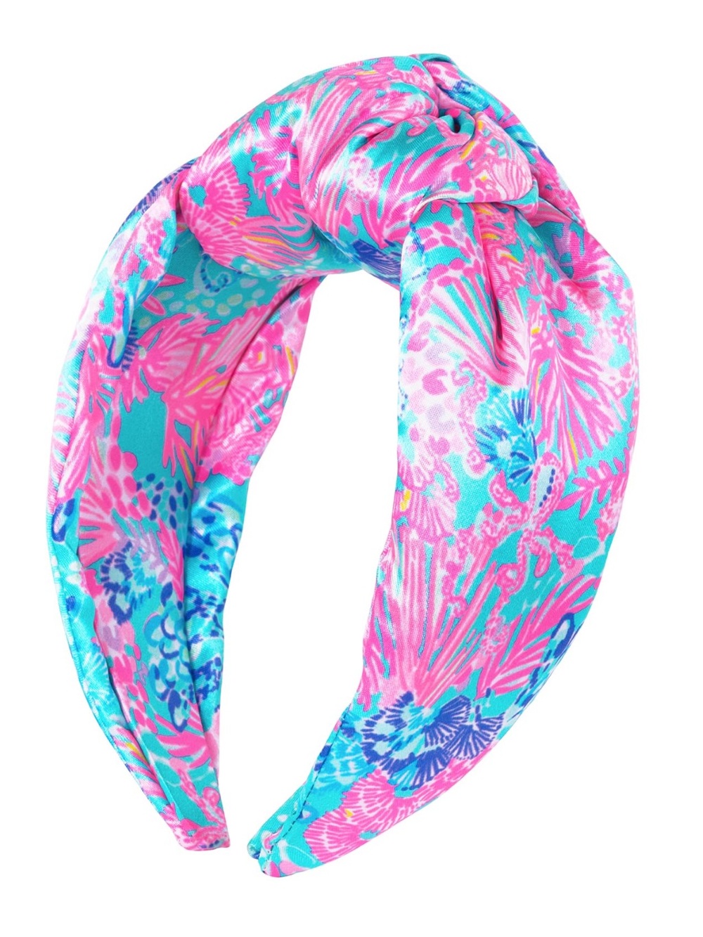 NWT Lilly Pulitzer knotted headband.  3” wide, satin fabric